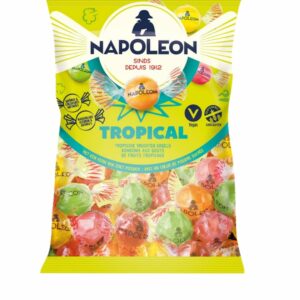 סוכריות נפוליאון בטעם פירות טרופיים במילוי אבקה חמוצה 130 גרם כשר בד"ץ.